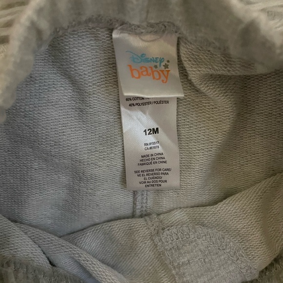 Disney baby Grey Sweat Pants. Size 12M. - Picture 2 of 3